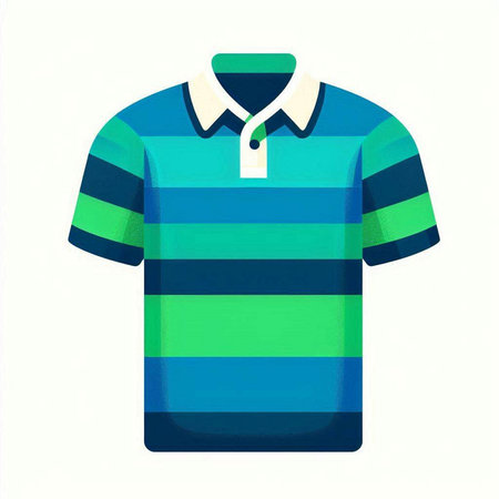 Colorful polo shirt isolated on white background. Vector illustration.のイラスト素材
