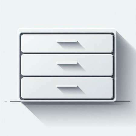 Drawer icon on the white background. Eps 10 vector file.のイラスト素材