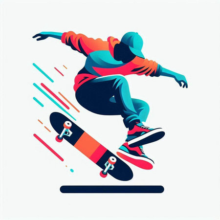 Vector illustration of a snowboarder in a jump on a white background.のイラスト素材
