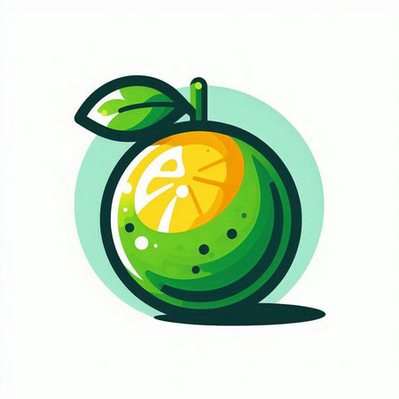 Citrus icon isolated on white background. Hand drawn vector illustration.のイラスト素材