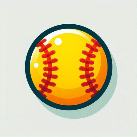baseball ball icon, vector illustration. Flat design style with long shadowのイラスト素材