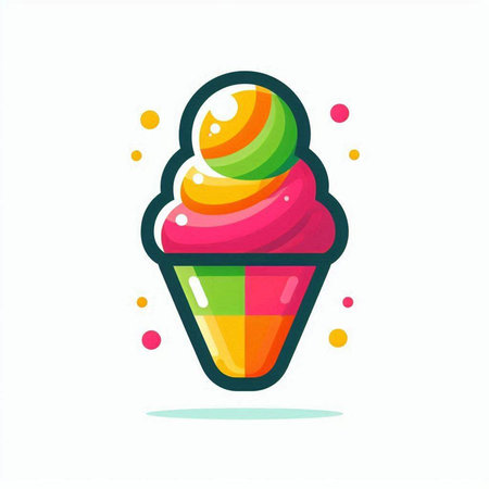 Ice cream vector icon. Ice cream vector icon. Ice cream iconのイラスト素材