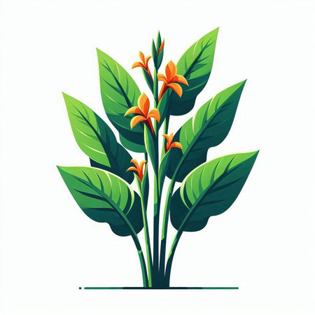 Canna flower isolated on a white background. Vector illustration. Eps 10.のイラスト素材