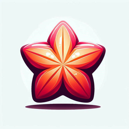 Star fruit icon on white background. Vector illustration. Eps 10.のイラスト素材