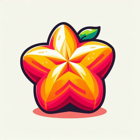Illustration of orange fruit icon in cartoon style. Vector illustration.のイラスト素材