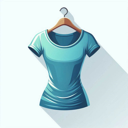 T-shirt on a hanger, vector illustration, eps10のイラスト素材
