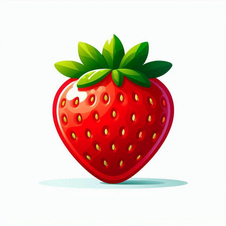 Strawberry isolated on white background. Vector illustration. Eps 10.のイラスト素材