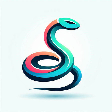 Abstract snake icon, vector design template elements for your application or corporate identity.のイラスト素材