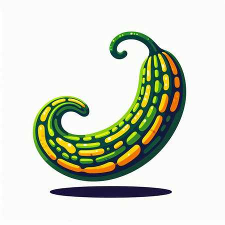 Cucumber vector illustration isolated on white background. Cucumber vegetable icon.のイラスト素材