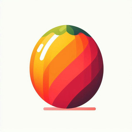 Colorful apple on a white background. Vector illustration. Eps 10のイラスト素材