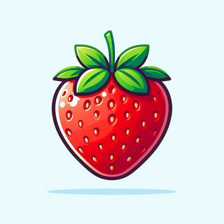 Strawberry vector illustration. Isolated on white background. Vector illustration.のイラスト素材