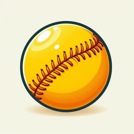 illustration of a baseball ball on a light background. Vector illustrationのイラスト素材