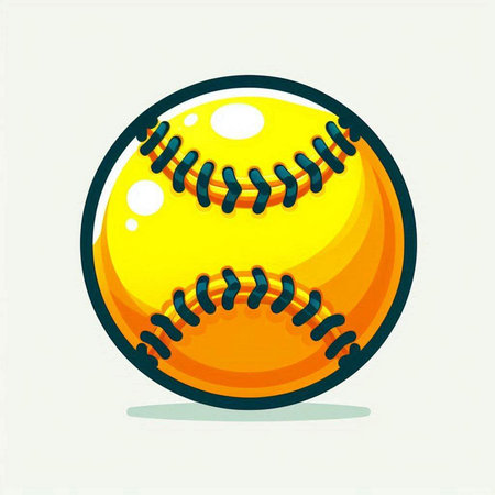Baseball ball icon in flat design. Vector illustration isolated on white background.のイラスト素材
