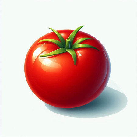 tomato on a white background, vector illustration, eps10のイラスト素材