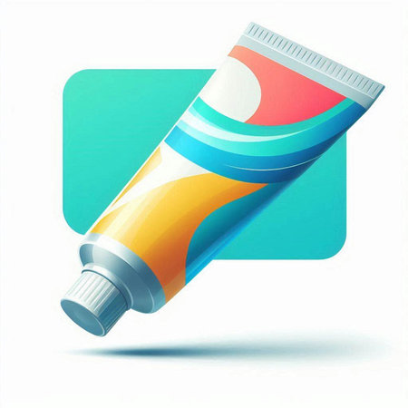 Vector illustration of a tube of toothpaste on a white background.のイラスト素材