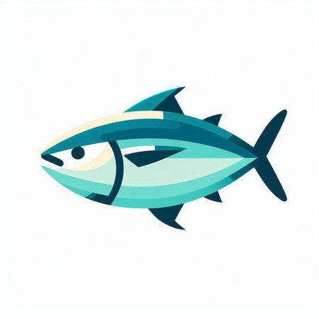 Fish icon. Vector illustration of a fish on a white background.のイラスト素材