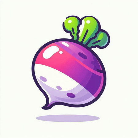 Beetroot with speech bubble on white background. Vector illustration.のイラスト素材