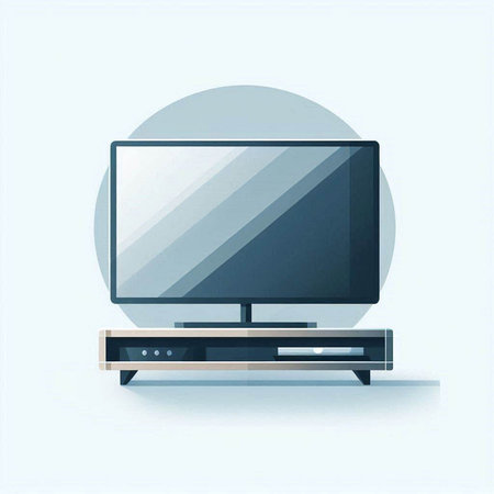 TV icon in flat style. Vector illustration for your web design.のイラスト素材
