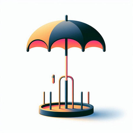 Umbrella on a white background. Vector illustration. Eps 10.のイラスト素材