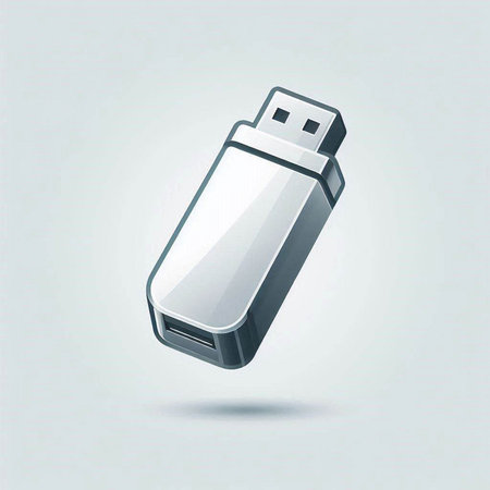 Usb flash drive 3d realistic icon for web and mobile applicationsのイラスト素材