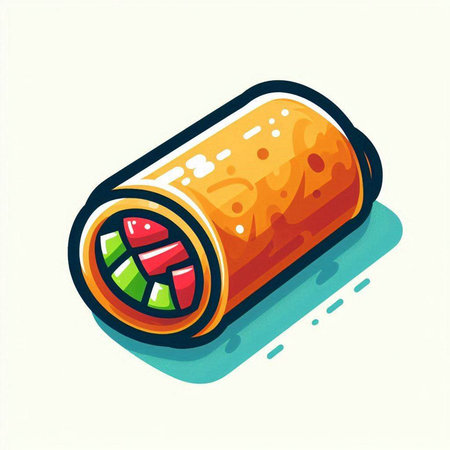 Sushi roll. Vector illustration in isometric 3d style.のイラスト素材