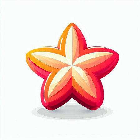 Star fruit icon on white background. Vector illustration. Eps 10.のイラスト素材