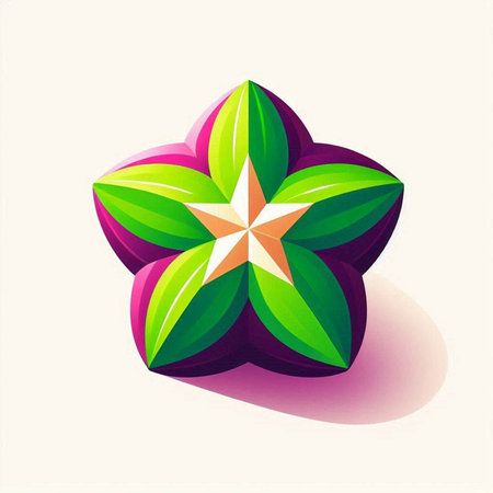 Abstract colorful star on white background. Vector illustration for your design.のイラスト素材