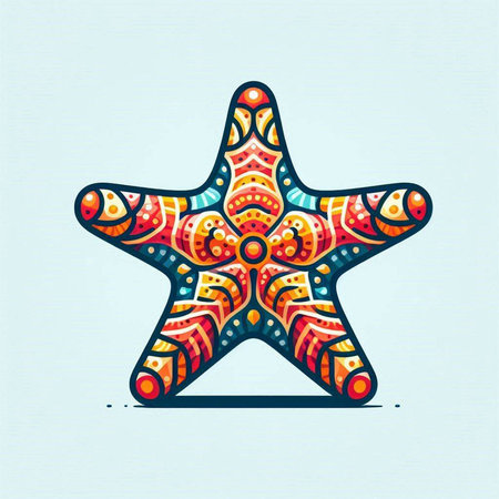 Starfish on a white background. Vector illustration. Eps 10.のイラスト素材