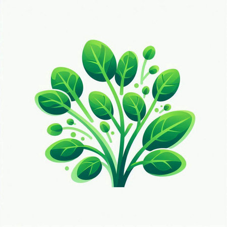 Green leaves on a white background. Vector illustration. Eps 10.のイラスト素材