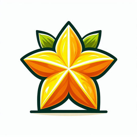 Star fruit icon on white background. Vector illustration. Eps 10.のイラスト素材