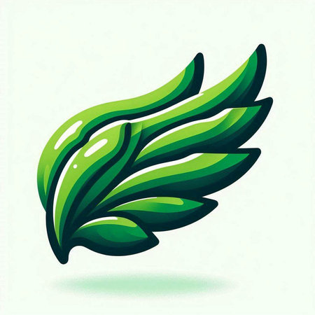 Green leaf icon isolated on white background. Vector illustration. Eps 10.のイラスト素材