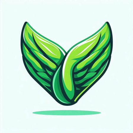 Leaf icon. Green leaves isolated on white background. Vector illustration.のイラスト素材