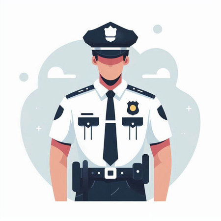 Policeman in uniform. Policeman in uniform. Vector illustration