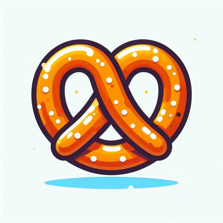 Pretzel icon. Vector illustration of a pretzel icon.