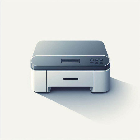 Printer icon isolated on the white background. Vector illustration. Eps 10.