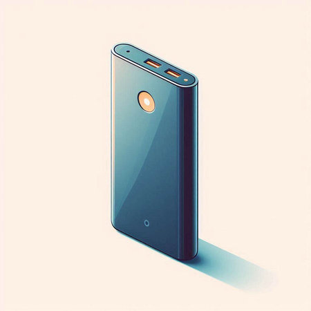Smartphone with blank screen on a light background. Vector illustration.