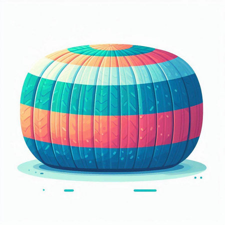 Illustration of a multicolored 3D ball on a white background