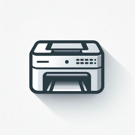 Printer icon on the white background. Eps 10 vector file.
