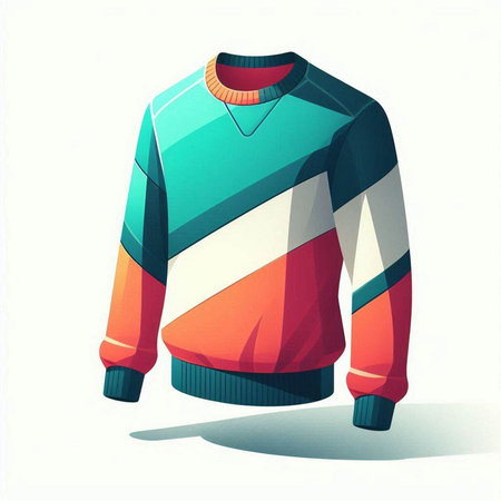 Sweater isolated on the white background. Vector illustration. Eps 10.