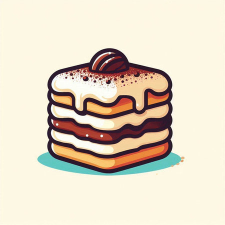 Illustration of a stack of pancakes. Vector illustration of a stack of pancakes.