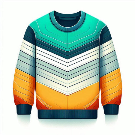 Sweater for men isolated on a white background. Vector illustration.