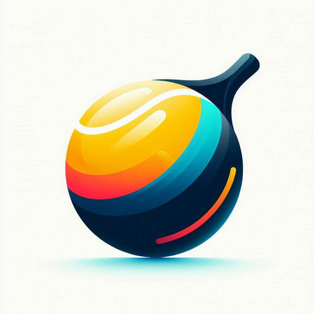 abstract tennis ball on a white background. Vector illustration for your design