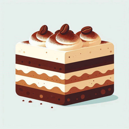Cake design over blue background, vector illustration eps10.