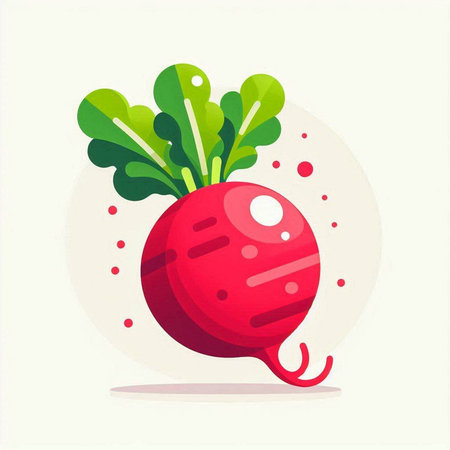 Radish vector illustration. Vegetable icon. Healthy food concept.