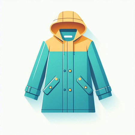 Winter jacket on a white background. Vector illustration. Eps 10.