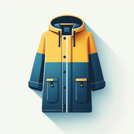Winter jacket. Vector illustration. Eps 10 file. Global colors.