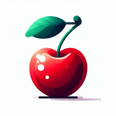 Cherry vector illustration. Isolated on white background. EPS10