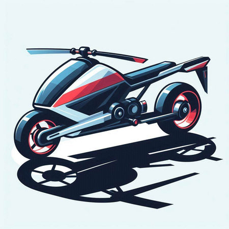 Motorcycle. Vector illustration of a chopper on a white background.