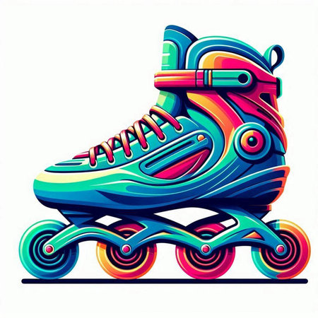 Roller skates isolated on a white background. Vector illustration.