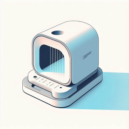 Illustration of a Toaster, 3d render on white background